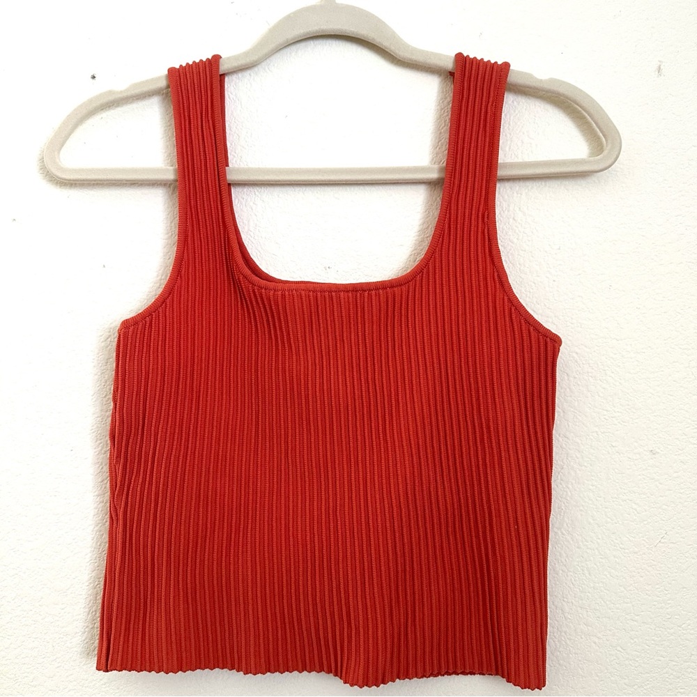 Forever 21 Orange Ribbed Tank Top